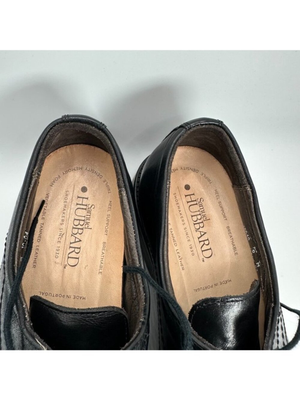 Samuel Hubbard Shoes Mens 9 M Black Cap Toe Oxford Leather Lace Up Made Italy - Picture 6 of 14